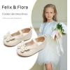 imageFelix ampamp Flora Toddler Little Girls Dress Shoes  Flower Girls Mary Jane Flats Ballet Shoes Party WeddingBf01beige
