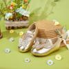 imageFelix ampamp Flora Toddler Little Girls Dress Shoes  Flower Girls Mary Jane Flats Ballet Shoes Party WeddingBf01gold