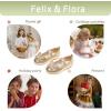imageFelix ampamp Flora Toddler Little Girls Dress Shoes  Flower Girls Mary Jane Flats Ballet Shoes Party WeddingBf01gold