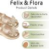 imageFelix ampamp Flora Toddler Little Girls Dress Shoes  Flower Girls Mary Jane Flats Ballet Shoes Party WeddingBf01gold