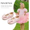 imageFelix ampamp Flora Toddler Little Girls Dress Shoes  Flower Girls Mary Jane Flats Ballet Shoes Party WeddingBf01pink