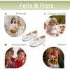 imageFelix ampamp Flora Toddler Little Girls Dress Shoes  Flower Girls Mary Jane Flats Ballet Shoes Party WeddingBf01white