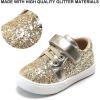 imageFelix ampamp Flora ToddlerLittle Kid Girls Running Shoes Sports Sneakers Princess Casual Glitter ShoesBs815glitter Gold