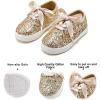 imageFelix ampamp Flora ToddlerLittle Kid Girls Running Shoes Sports Sneakers Princess Casual Glitter ShoesBs821glitter Gold