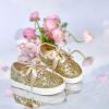 imageFelix ampamp Flora ToddlerLittle Kid Girls Running Shoes Sports Sneakers Princess Casual Glitter ShoesBs821glitter Gold