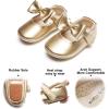 imageSoft Sole Baby Dress Shoes  Infant Baby Walking Shoes Moccasinss Rubber Sole Crib ShoesB15gold