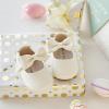 imageSoft Sole Baby Dress Shoes  Infant Baby Walking Shoes Moccasinss Rubber Sole Crib ShoesB15ivory White