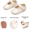 imageSoft Sole Baby Dress Shoes  Infant Baby Walking Shoes Moccasinss Rubber Sole Crib ShoesB8725beige