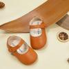 imageSoft Sole Baby Dress Shoes  Infant Baby Walking Shoes Moccasinss Rubber Sole Crib ShoesB8725brown