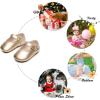 imageSoft Sole Baby Dress Shoes  Infant Baby Walking Shoes Moccasinss Rubber Sole Crib ShoesB8725gold