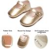 imageSoft Sole Baby Dress Shoes  Infant Baby Walking Shoes Moccasinss Rubber Sole Crib ShoesB8725gold