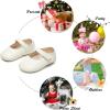 imageSoft Sole Baby Dress Shoes  Infant Baby Walking Shoes Moccasinss Rubber Sole Crib ShoesB8725ivory White