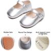 imageSoft Sole Baby Dress Shoes  Infant Baby Walking Shoes Moccasinss Rubber Sole Crib ShoesB8725silver