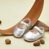 imageSoft Sole Baby Dress Shoes  Infant Baby Walking Shoes Moccasinss Rubber Sole Crib ShoesB8725silver