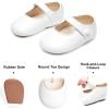 imageSoft Sole Baby Dress Shoes  Infant Baby Walking Shoes Moccasinss Rubber Sole Crib ShoesB8725white