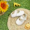 imageSoft Sole Baby Dress Shoes  Infant Baby Walking Shoes Moccasinss Rubber Sole Crib ShoesB8725white