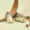 imageSoft Sole Baby Dress Shoes  Infant Baby Walking Shoes Moccasinss Rubber Sole Crib ShoesB8726gold