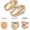 imageSoft Sole Baby Dress Shoes  Infant Baby Walking Shoes Moccasinss Rubber Sole Crib ShoesB8726gold