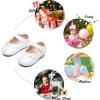 imageSoft Sole Baby Dress Shoes  Infant Baby Walking Shoes Moccasinss Rubber Sole Crib ShoesB8727white