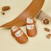 imageSoft Sole Baby Dress Shoes  Infant Baby Walking Shoes Moccasinss Rubber Sole Crib ShoesB8728brown