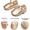 imageSoft Sole Baby Dress Shoes  Infant Baby Walking Shoes Moccasinss Rubber Sole Crib ShoesB8728gold