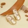 imageSoft Sole Baby Dress Shoes  Infant Baby Walking Shoes Moccasinss Rubber Sole Crib ShoesB8728gold