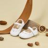 imageSoft Sole Baby Dress Shoes  Infant Baby Walking Shoes Moccasinss Rubber Sole Crib ShoesB8728white