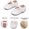 imageSoft Sole Baby Dress Shoes  Infant Baby Walking Shoes Moccasinss Rubber Sole Crib ShoesB8728white