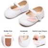 imageSoft Sole Baby Dress Shoes  Infant Baby Walking Shoes Moccasinss Rubber Sole Crib ShoesB8729white