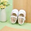 imageSoft Sole Baby Dress Shoes  Infant Baby Walking Shoes Moccasinss Rubber Sole Crib ShoesB8729white