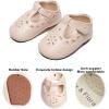 imageSoft Sole Baby Dress Shoes  Infant Baby Walking Shoes Moccasinss Rubber Sole Crib ShoesB8730beige