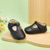 imageSoft Sole Baby Dress Shoes  Infant Baby Walking Shoes Moccasinss Rubber Sole Crib ShoesB8730black