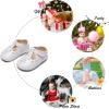 imageSoft Sole Baby Dress Shoes  Infant Baby Walking Shoes Moccasinss Rubber Sole Crib ShoesB8730white