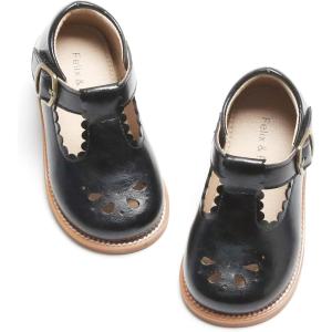 imageFelix ampamp Flora Toddler Little Girl Princess Dress ShoesMary Jane Flats for Girl Party School ShoesB386black