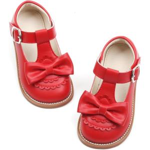 imageFelix ampamp Flora Toddler Little Girl Princess Dress ShoesMary Jane Flats for Girl Party School ShoesB404red