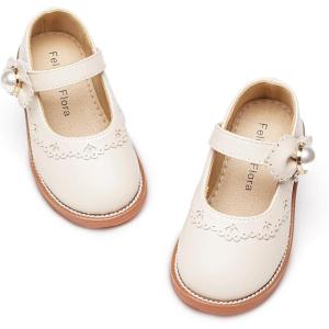 imageFelix ampamp Flora Toddler Little Girl Princess Dress ShoesMary Jane Flats for Girl Party School ShoesB417beige