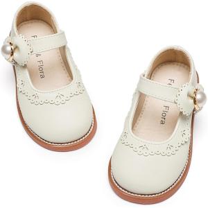 imageFelix ampamp Flora Toddler Little Girl Princess Dress ShoesMary Jane Flats for Girl Party School ShoesB417ivory White