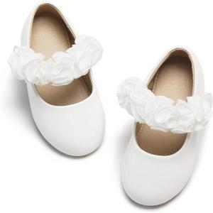 imageFelix ampamp Flora Toddler Little Girls Dress Shoes  Flower Girls Mary Jane Flats Ballet Shoes Party Wedding819white