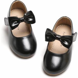 imageFelix ampamp Flora Toddler Little Girls Dress Shoes  Flower Girls Mary Jane Flats Ballet Shoes Party WeddingB810fl Black