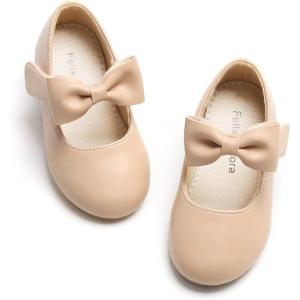 imageFelix ampamp Flora Toddler Little Girls Dress Shoes  Flower Girls Mary Jane Flats Ballet Shoes Party WeddingB810nude