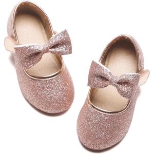 imageFelix ampamp Flora Toddler Little Girls Dress Shoes  Flower Girls Mary Jane Flats Ballet Shoes Party WeddingB810pink