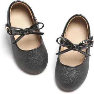 imageFelix ampamp Flora Toddler Little Girls Dress Shoes  Flower Girls Mary Jane Flats Ballet Shoes Party WeddingB814black