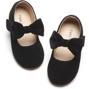 imageFelix ampamp Flora Toddler Little Girls Dress Shoes  Flower Girls Mary Jane Flats Ballet Shoes Party WeddingB822black