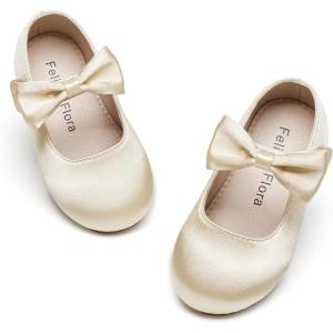 imageFelix ampamp Flora Toddler Little Girls Dress Shoes  Flower Girls Mary Jane Flats Ballet Shoes Party WeddingB900gold
