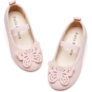 imageFelix ampamp Flora Toddler Little Girls Dress Shoes  Flower Girls Mary Jane Flats Ballet Shoes Party WeddingBf01pink