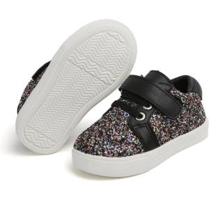 imageFelix ampamp Flora ToddlerLittle Kid Girls Running Shoes Sports Sneakers Princess Casual Glitter ShoesBs815giltter Black