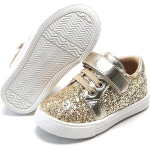 imageFelix ampamp Flora ToddlerLittle Kid Girls Running Shoes Sports Sneakers Princess Casual Glitter ShoesBs815glitter Gold
