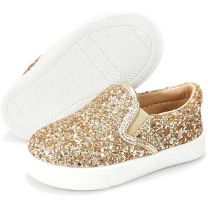 imageFelix ampamp Flora ToddlerLittle Kid Girls Running Shoes Sports Sneakers Princess Casual Glitter ShoesBs818gold