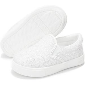 imageFelix ampamp Flora ToddlerLittle Kid Girls Running Shoes Sports Sneakers Princess Casual Glitter ShoesBs818white