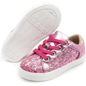 imageFelix ampamp Flora ToddlerLittle Kid Girls Running Shoes Sports Sneakers Princess Casual Glitter ShoesBs819glitter Pink